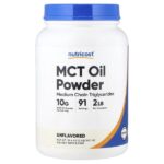 MCT масло в порошке, без добавок, 907 г (32,4 унции) — Nutricost