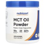 MCT масло в порошке, без добавок, 227 г (8,1 унции) — Nutricost