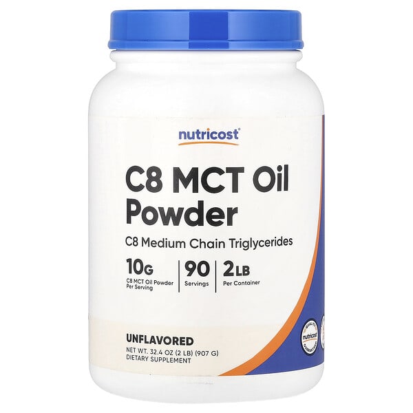 ncs67554_v_8.jpg C8 MCT, порошок из масла, без добавок, 907 г (2 фунта) — Nutricost