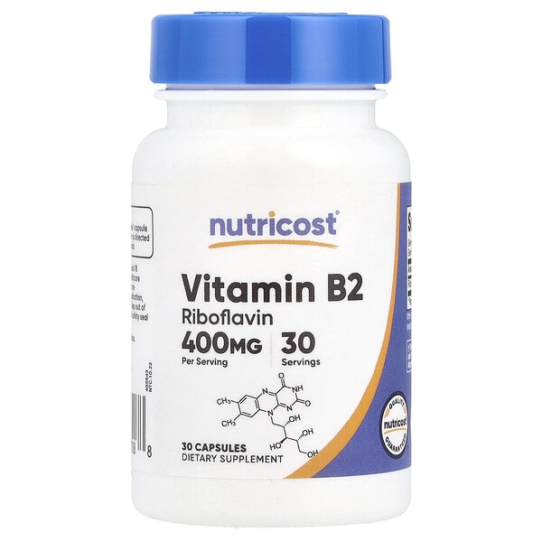 ncs67708_v_8.jpg Витамин B2, 400 мг, 30 капсул — Nutricost