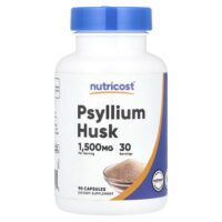Шелуха семян подорожника, 90 капсул (500 мг на капсулу) — Nutricost