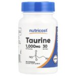 Таурин, 1000 мг, 30 капсул — Nutricost