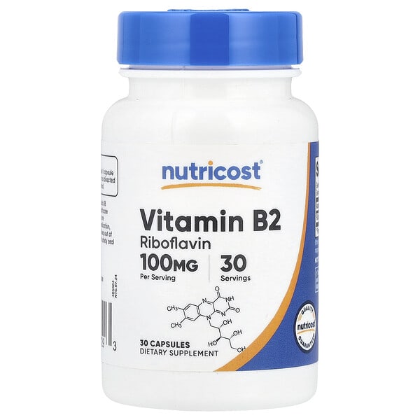 ncs67729_v_8.jpg Витамин B2, 100 мг, 30 капсул — Nutricost