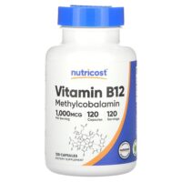 витамин B12, 1000 мкг, 120 капсул — Nutricost