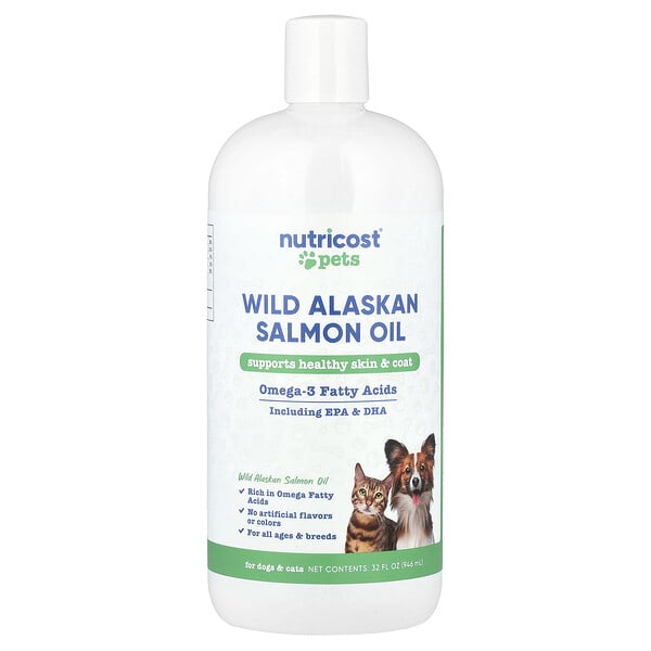 ncs67870_v_27.jpg Pets, жир дикого аляскинского лосося, для собак и кошек, для всех возрастов, 946 мл (32 жидк. Унции) — Nutricost