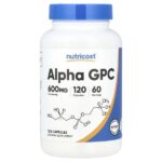 Alpha GPC, 120 капсул (300 мг в 1 капсуле) — Nutricost