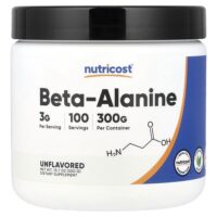 бета-аланин, без добавок, 300 г (10,7 унции) — Nutricost