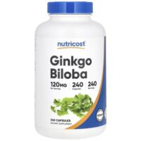 Гинкго билоба, 120 мг, 240 капсул — Nutricost