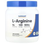 L-аргинин, без добавок, 500 г (17,9 унции) — Nutricost