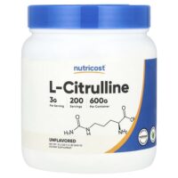 L-цитруллин, без добавок, 600 г (1,3 фунта) — Nutricost