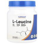 L-лейцин, без добавок, 500 г (17,9 унции) — Nutricost
