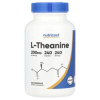 L-теанин, 200 мг, 240 капсул — Nutricost