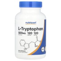 L-триптофан, 500 мг, 120 капсул — Nutricost