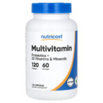 мультивитамины, пробиотики, 22 витамина и минерала, 120 капсул — Nutricost