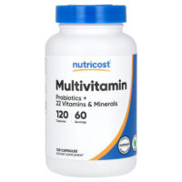 мультивитамины, пробиотики, 22 витамина и минерала, 120 капсул — Nutricost