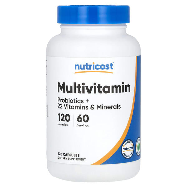 ncs67942_v_8.jpg мультивитамины, пробиотики, 22 витамина и минерала, 120 капсул — Nutricost