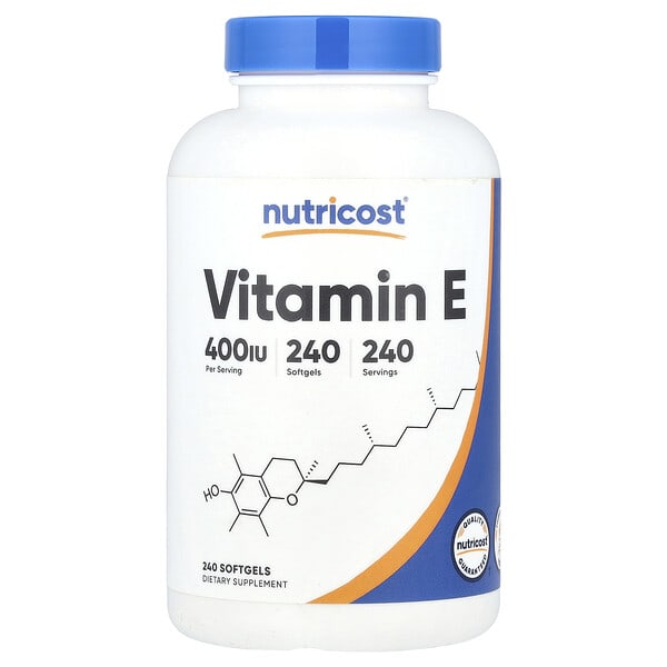 ncs67956_v_8.jpg Витамин E, 180 мг (400 МЕ), 240 мягких таблеток — Nutricost