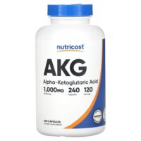 АКГ (альфа-кетоглутаровая кислота), 240 капсул (500 мг в 1 капсуле) — Nutricost