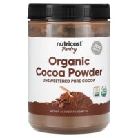 Pantry, органический какао-порошок, без подсластителей, 680 г (24,3 унции) — Nutricost