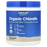 органическая хлорелла, без добавок, 227 г (8 унций) — Nutricost