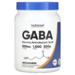 GABA, без добавок, 500 г (17,6 унции) — Nutricost