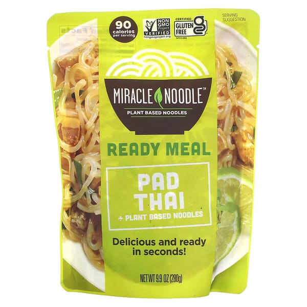 ndl00384_v_7.jpg Ready Meal, Пад Тай + лапша на растительной основе, 280 г (9,9 унции) — Miracle Noodle