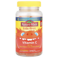 Kids First®, жевательные мармеладки с витамином C, мандарин, 125 мг, 110 жевательных таблеток — Nature Made