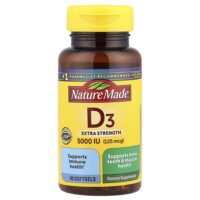 D3, 125 мкг (5000 МЕ), 90 мягких таблеток — Nature Made
