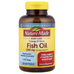 Fish Oil, Burp-Less, 1,200 mg, 120 Softgels — Nature Made
