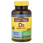 Vitamin D3, 25 mcg (1,000 IU), 300 Softgels — Nature Made