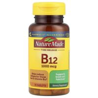 Витамин B12, замедленное высвобождение, 75 таблеток — Nature Made