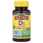Vitamin D3, 125 mcg (5,000 IU), 180 Softgels — Nature Made