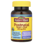 Postnatal Multi + DHA, 60 мягких таблеток — Nature Made