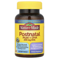 Postnatal Multi + DHA, 60 мягких таблеток — Nature Made