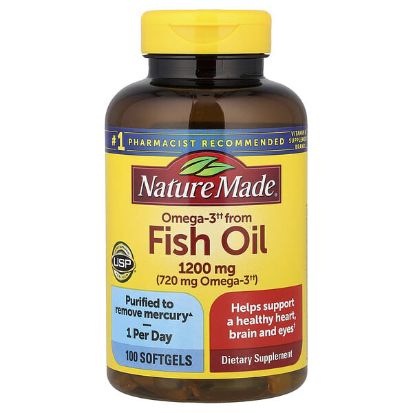 ndm04296_v_11.jpg Fish Oil, 1,200 mg, 100 Softgels — Nature Made