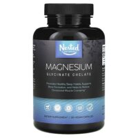 Nested Naturals, магний, хелатный глицинат, 120 веганских капсул (100 мг в 1 капсуле)