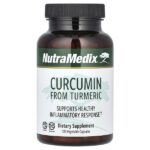 Куркумин из куркумы, 120 вегетарианских капсул (250 мг на капсулу) — NutraMedix