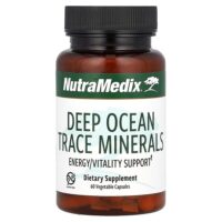 Deep Ocean Trace Minerals, поддержка энергии / жизнеспособности, 60 растительных капсул (500 мг на капсулу) — NutraMedix