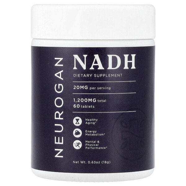 neg55209_v_8.jpg NADH, 20 мг, 60 таблеток, 18 г (0,63 унции) — Neurogan Health