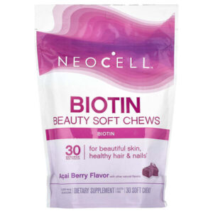 Biotin Bursts, вкус ягод асаи, 10 000 мкг, 30 жевательных таблеток — NeoCell