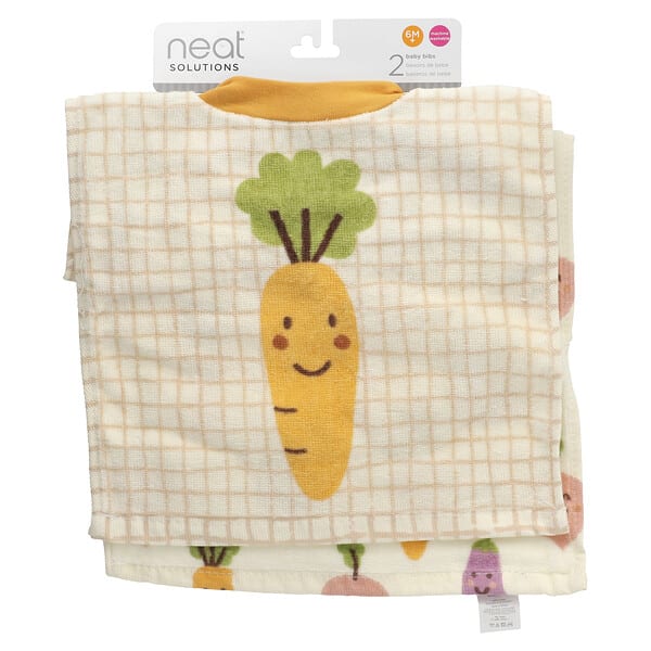 net00331_v_4.jpg детские слюнявчики, от 6 месяцев, овощи, 2 шт. — Neat Solutions