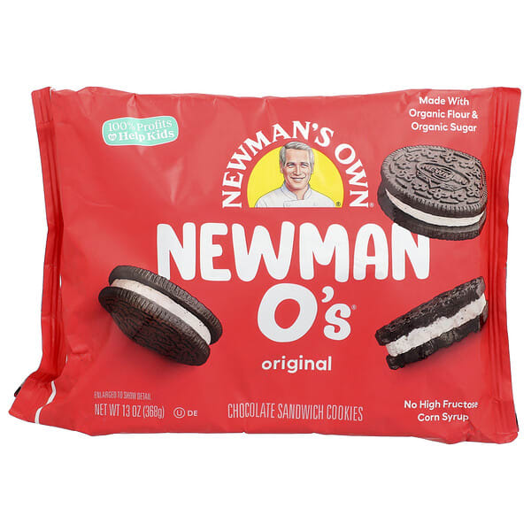 new02140_v_9.jpg Newman O's®, шоколадное печенье-сандвич, 368 г (13 унций) — Newman's Own Organics