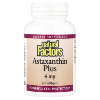 Astaxanthin Plus, астаксантин, 4 мг, 60 капсул — Natural Factors