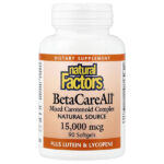 BetaCareAll®, 15 000 мкг, 90 капсул — Natural Factors