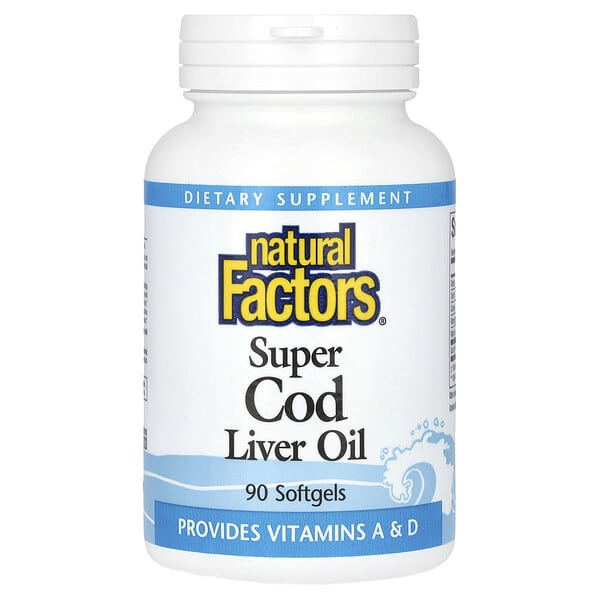 nfs01020_v_40.jpg Super Cod Liver Oil, жир печени трески, 90 капсул — Natural Factors