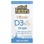 витамин D3 в каплях для детей, без добавок, 15 мл (0,5 жидк. унции) — Natural Factors