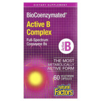 BioCoenzymated®, комплекс активных витаминов группы B, 60 вегетарианских капсул — Natural Factors