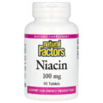 ниацин, 100 мг, 90 таблеток — Natural Factors