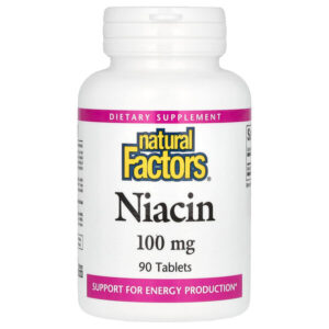 ниацин, 100 мг, 90 таблеток — Natural Factors