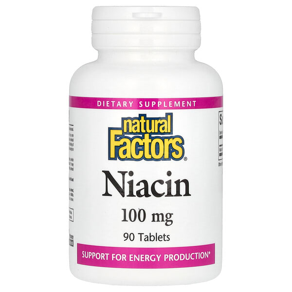 nfs01220_v_32.jpg ниацин, 100 мг, 90 таблеток — Natural Factors